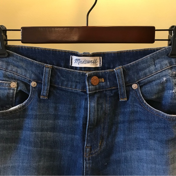 Madewell Distressed Slim Boyfriend Jeans,  Size 32, NWOT - Picture 2 of 7